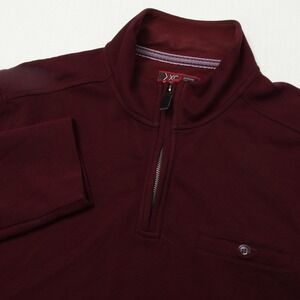 Johnston & Murphy XC4 Pullover Shirt Mens Large Maroon Quarter Zip Stretch
